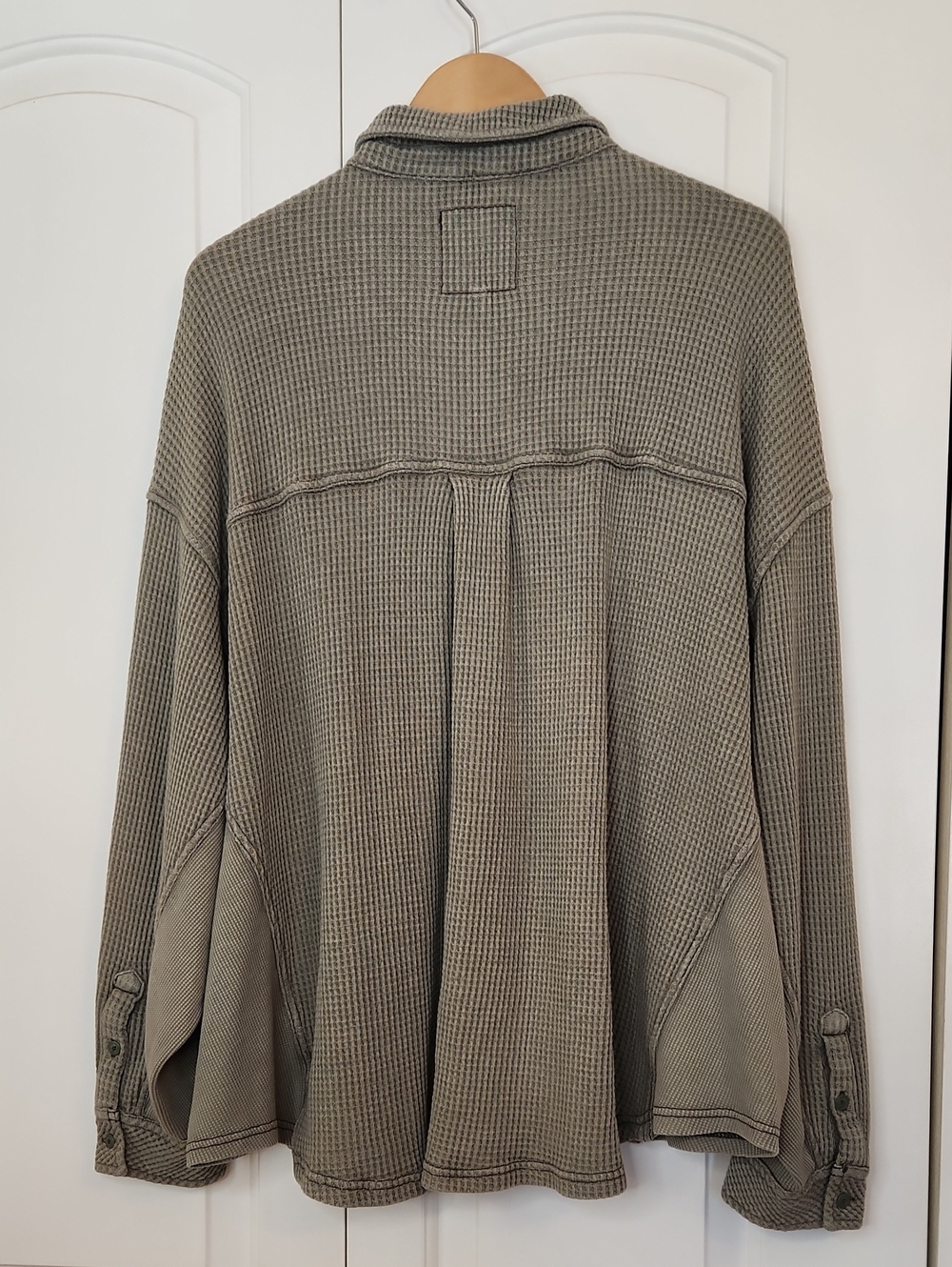 Aerie LumberJane Waffle Shirt Olive Fun Green Size XXL - Picture 8 of 14